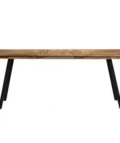 vidaXL Dining Table Reclaimed Teak and Steel 180x90x76 cm