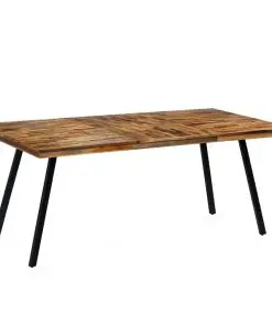 vidaXL Dining Table Reclaimed Teak and Steel 180x90x76 cm