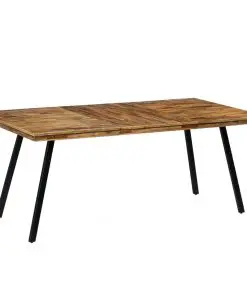 vidaXL Dining Table Reclaimed Teak and Steel 180x90x76 cm