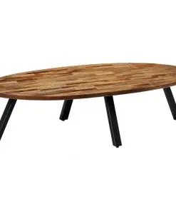 vidaXL Coffee Table Solid Reclaimed Teak Oval 120x60x30 cm