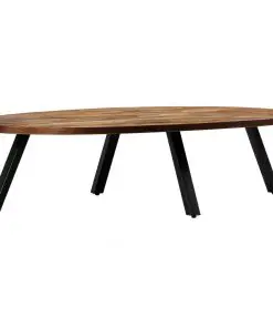 vidaXL Coffee Table Solid Reclaimed Teak Oval 120x60x30 cm