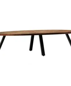 vidaXL Coffee Table Solid Reclaimed Teak Oval 120x60x30 cm
