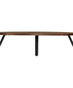 vidaXL Coffee Table Solid Reclaimed Teak Oval 120x60x30 cm