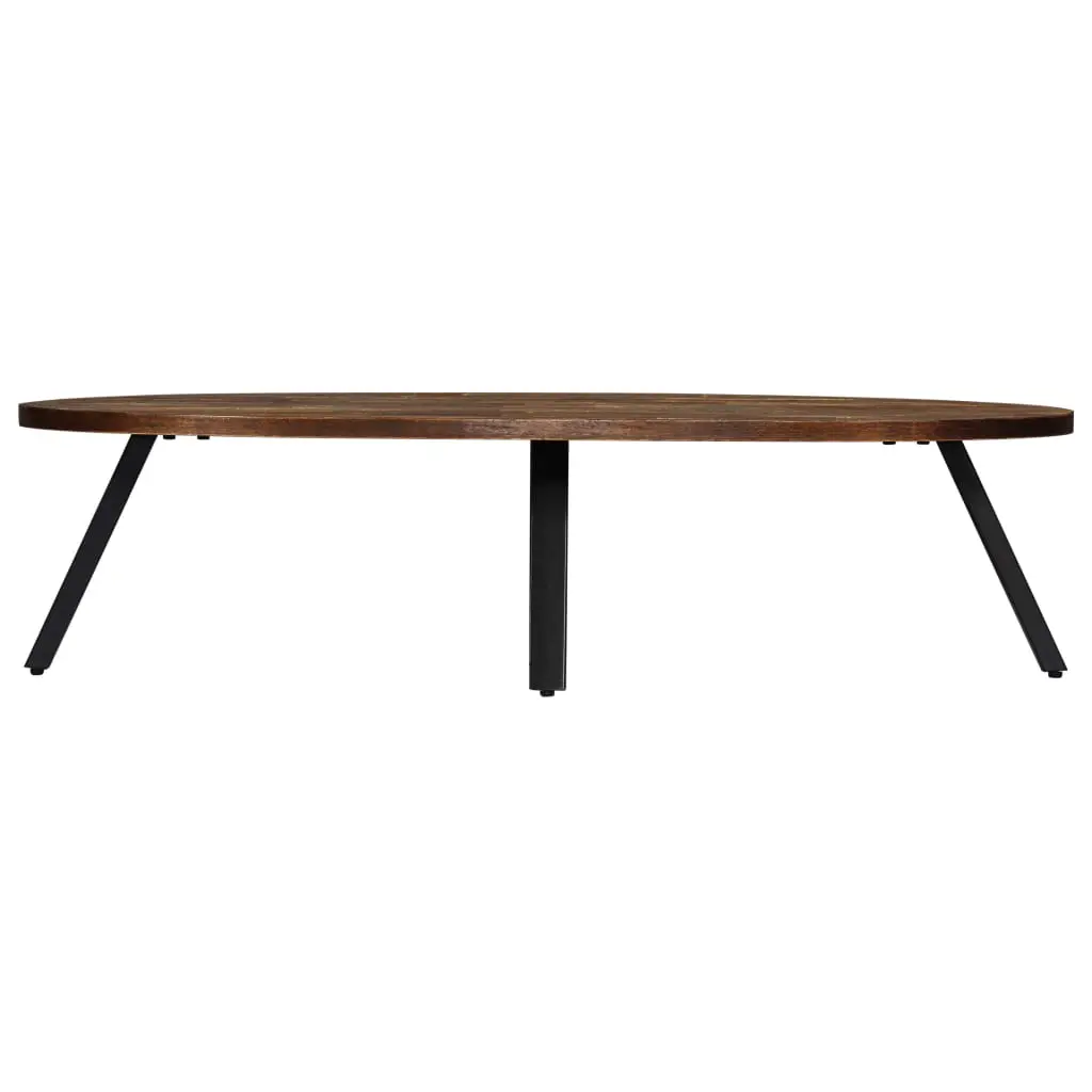 vidaXL Coffee Table Solid Reclaimed Teak Oval 120x60x30 cm