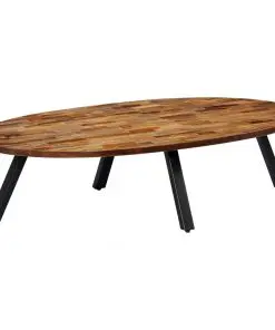vidaXL Coffee Table Solid Reclaimed Teak Oval 120x60x30 cm
