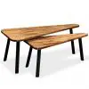 vidaXL Coffee Table Set 2 Pieces Reclaimed Teak vidaXL Coffee Table Set 2 Pieces Reclaimed Teak