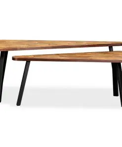 vidaXL Coffee Table Set 2 Pieces Reclaimed Teak