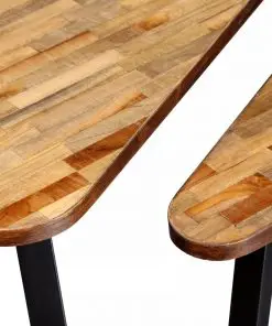 vidaXL Coffee Table Set 2 Pieces Reclaimed Teak