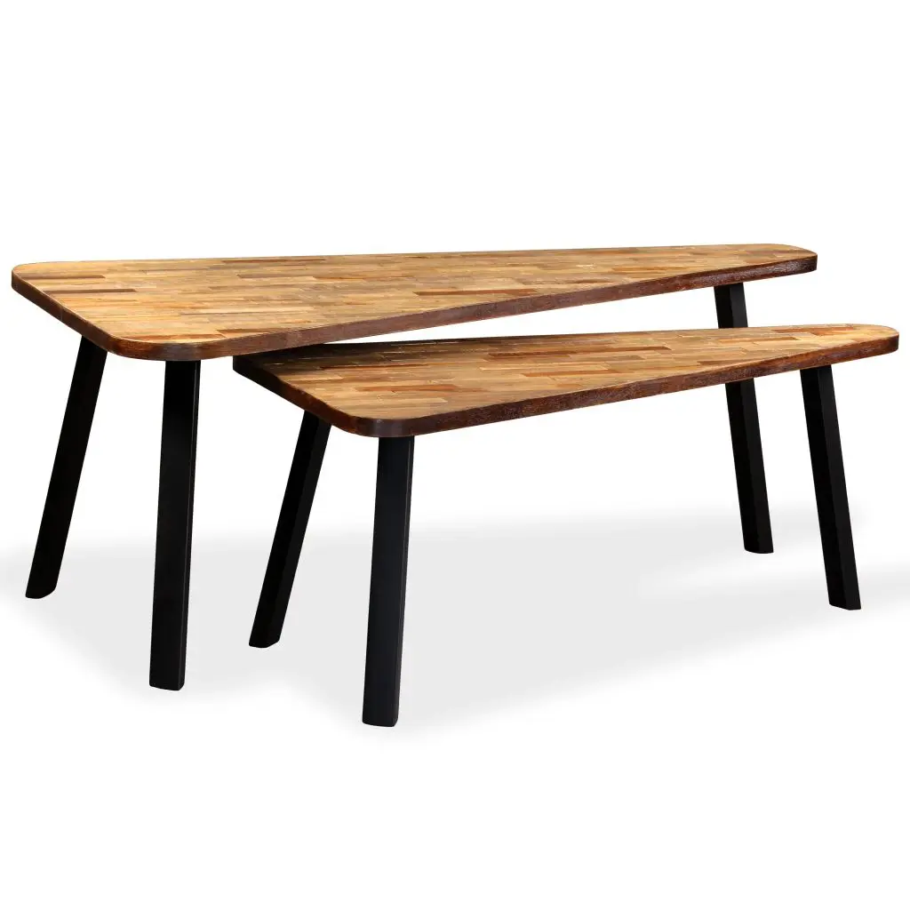 vidaXL Coffee Table Set 2 Pieces Reclaimed Teak