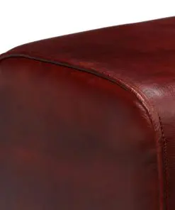 vidaXL Bench Genuine Leather Brown 160x28x50 cm