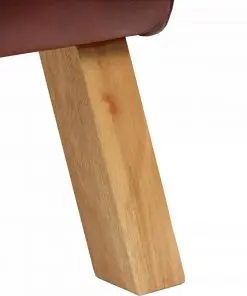 vidaXL Bench Genuine Leather Brown 160x28x50 cm