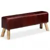 vidaXL Bench Genuine Leather Brown 120x30x45 cm vidaXL Bench Genuine Leather Brown 120x30x45 cm