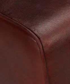 vidaXL Bench Genuine Leather Brown 120x30x45 cm