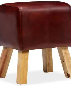 vidaXL Bench Genuine Leather Brown 40x30x45 cm vidaXL Bench Genuine Leather Brown 40x30x45 cm