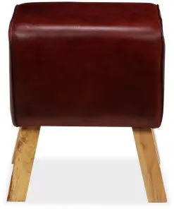 vidaXL Bench Genuine Leather Brown 40x30x45 cm