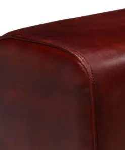 vidaXL Bench Genuine Leather Brown 40x30x45 cm