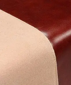 vidaXL Bench Genuine Leather and Canvas Beige and Brown 40x30x45 cm