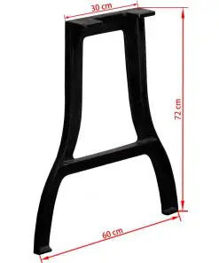 vidaXL Dining Table Legs 2 pcs A-Frame Cast Iron