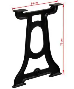 vidaXL Dining Table Legs 2 pcs Y-Frame Cast Iron