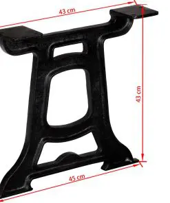 vidaXL Coffee Table Legs 2 pcs Y-Frame Cast Iron