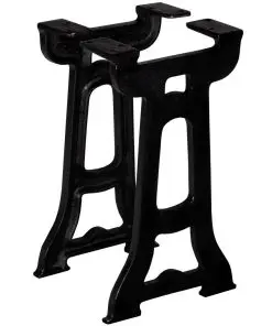 vidaXL Bench Legs 2 pcs Y-Frame Cast Iron