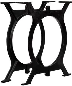 vidaXL Dining Table Legs 2 pcs O-Frame Cast Iron