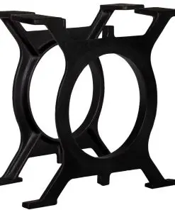 vidaXL Coffee Table Legs 2 pcs O-Frame Cast Iron