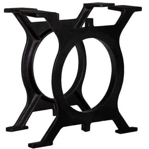 vidaXL Coffee Table Legs 2 pcs O-Frame Cast Iron