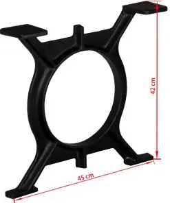 vidaXL Coffee Table Legs 2 pcs O-Frame Cast Iron