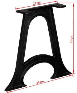 vidaXL Coffee Table Legs 2 pcs with Arched Base A-Frame Cast Iron