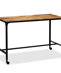 vidaXL Dining Table Solid Mango Wood and Steel 120x60x76 cm