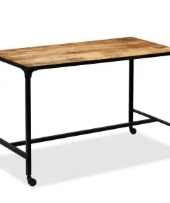 vidaXL Dining Table Solid Mango Wood and Steel 120x60x76 cm