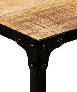 vidaXL Dining Table Solid Mango Wood and Steel 120x60x76 cm