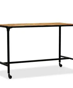 vidaXL Dining Table Solid Mango Wood and Steel 120x60x76 cm