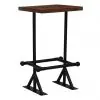 vidaXL Bar Table Solid Reclaimed Wood Dark Brown 60x60x107 cm