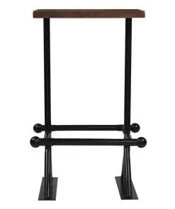 vidaXL Bar Table Solid Reclaimed Wood Dark Brown 60x60x107 cm