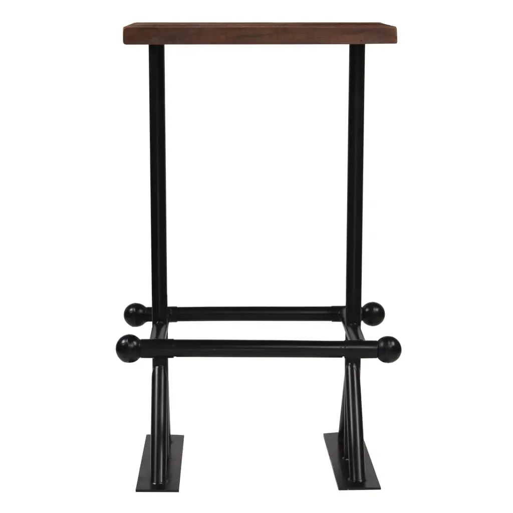 vidaXL Bar Table Solid Reclaimed Wood Dark Brown 60x60x107 cm