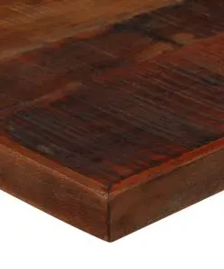 vidaXL Bar Table Solid Reclaimed Wood Dark Brown 60x60x107 cm