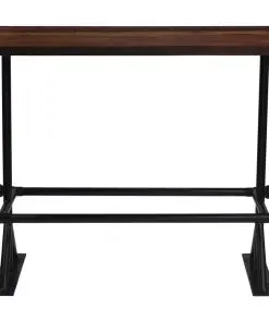 vidaXL Bar Table Solid Reclaimed Wood Dark Brown 120x60x107 cm