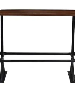 vidaXL Bar Table Solid Reclaimed Wood Dark Brown 180x70x107 cm
