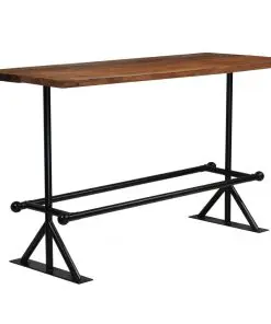 vidaXL Bar Table Solid Reclaimed Wood Dark Brown 180x70x107 cm