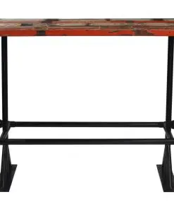 vidaXL Bar Table Solid Reclaimed Wood Multicolour 120x60x107 cm