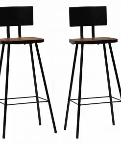 vidaXL Bar Chairs 2 pcs Solid Reclaimed Wood