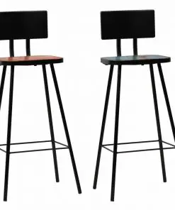 vidaXL Bar Chairs 2 pcs Solid Reclaimed Wood