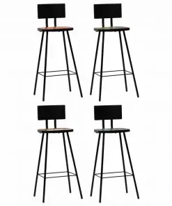 vidaXL Bar Chairs 4 pcs Solid Reclaimed Wood