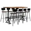 vidaXL Bar Set 9 Piece Solid Reclaimed Wood vidaXL Bar Set 9 Piece Solid Reclaimed Wood
