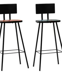 vidaXL Bar Set 3 Piece Solid Reclaimed Wood Multicolour