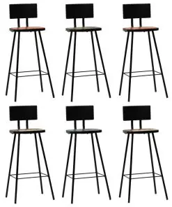 vidaXL Bar Set 7 Piece Solid Reclaimed Wood Multicolour