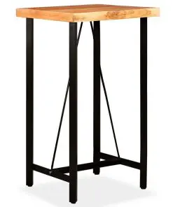 vidaXL Bar Table 60x60x107 cm Solid Acacia Wood