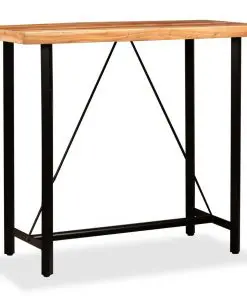 vidaXL Bar Table 120x60x107 cm Solid Acacia Wood